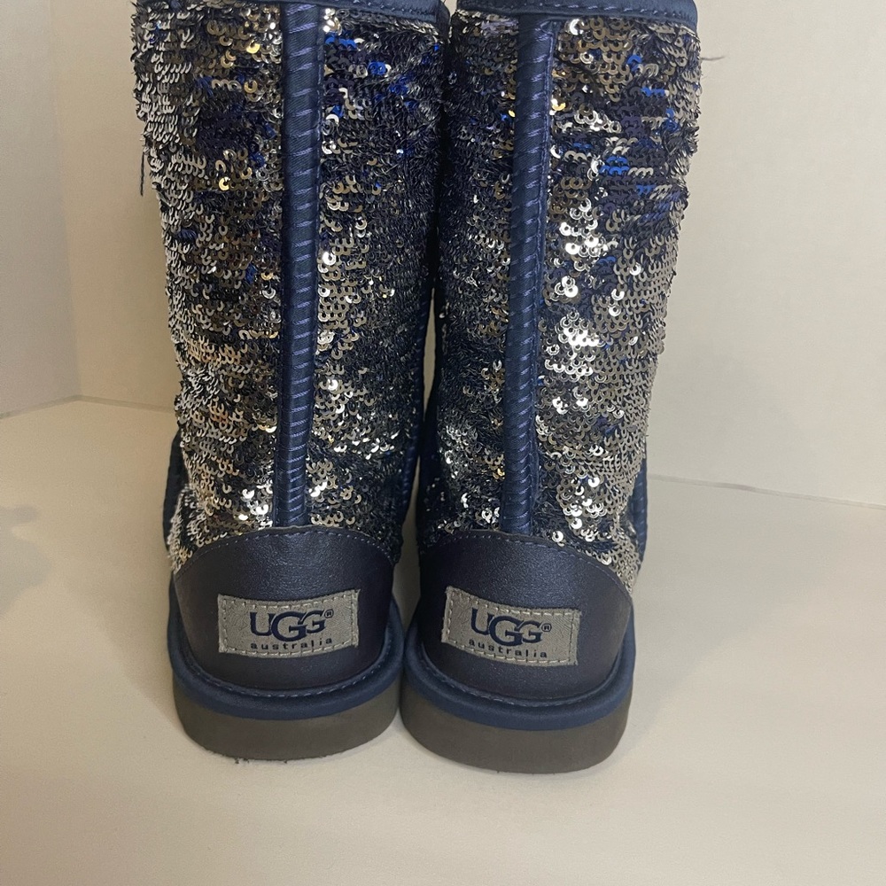 Ugg classic blue sequin boots